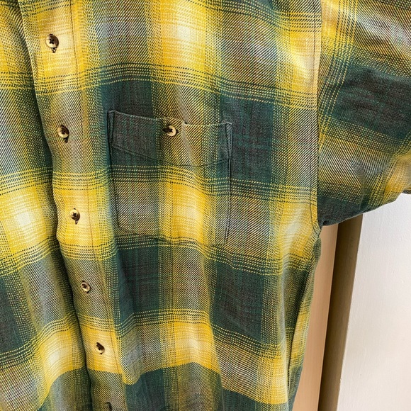 VINTAGE GRUNGE 90s Free people thick shadow Plaid Flannel Shirt L Large Men - Picture 4 of 8